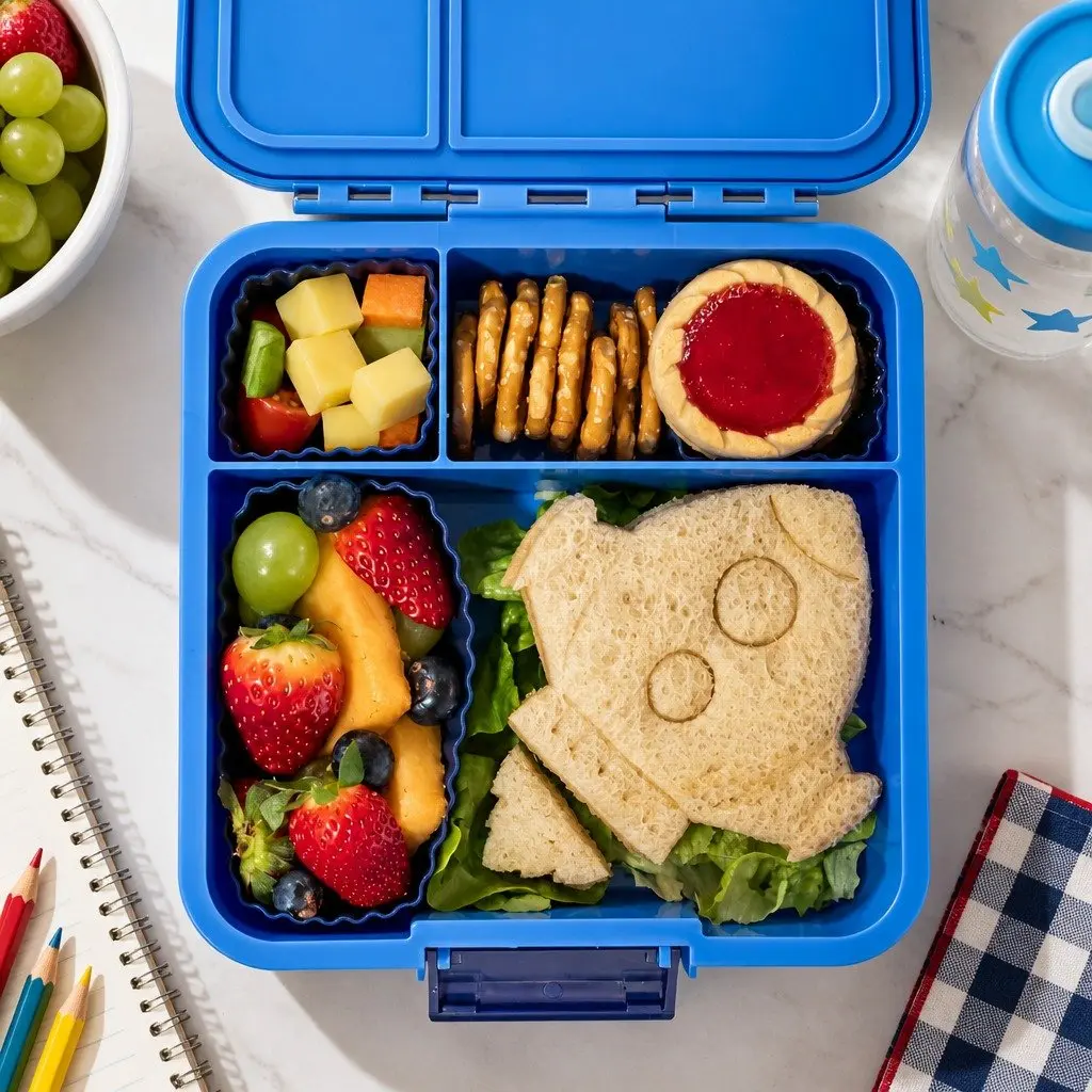 Bento Three Kids Lunch Box Leakproof Three Compartment Food Container School