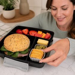 High-Quality Silicone Bento Cups - 3pcs Kids Lunch Set