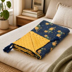 Premium Light Blanket for Kids – Cotton Minky Fleece 110x140cm