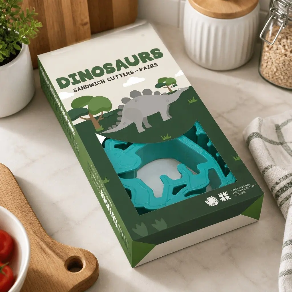 Sandwich Cutters Plastic Dinosaur 2 Piece Set