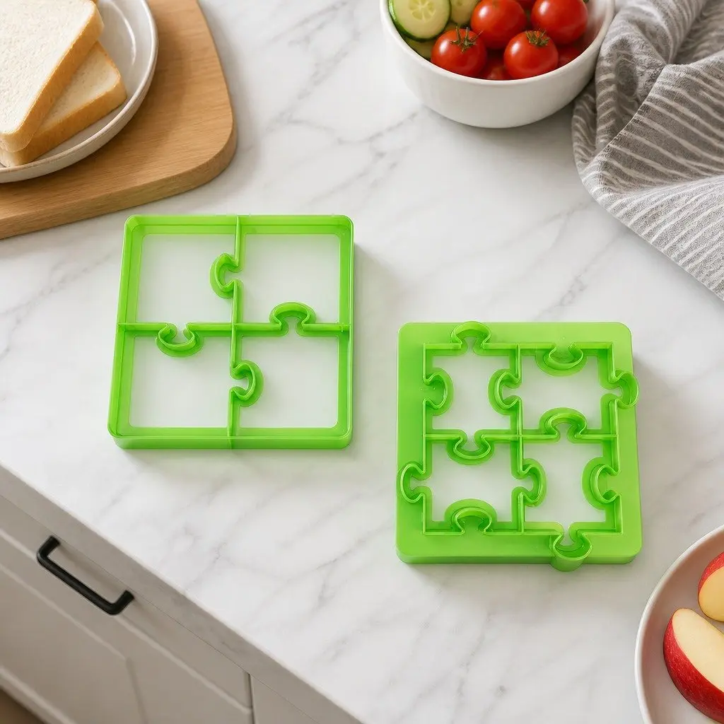 Puzzle Sandwich Cutter Set for Creative Snacks