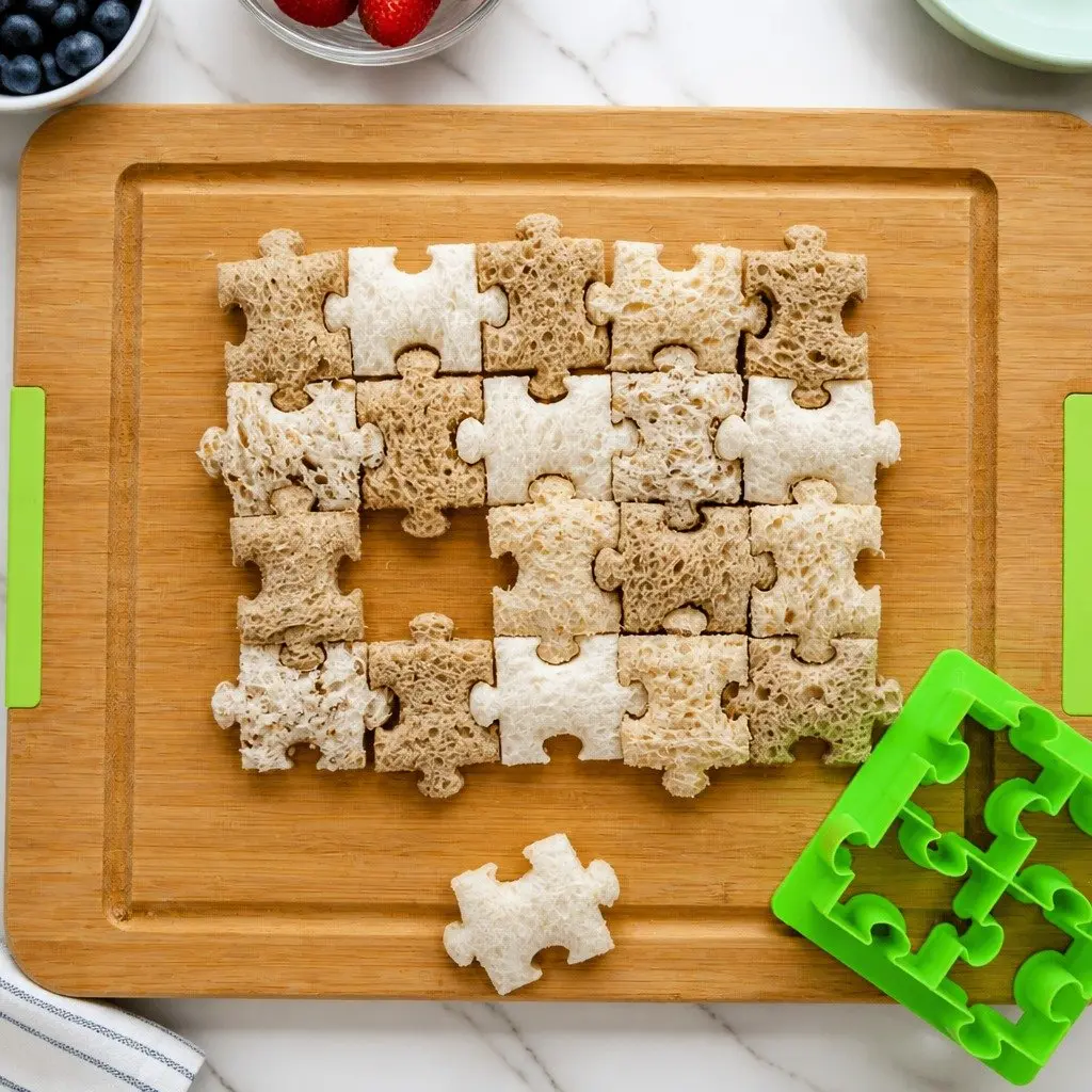 Puzzle Sandwich Cutter Set for Creative Snacks