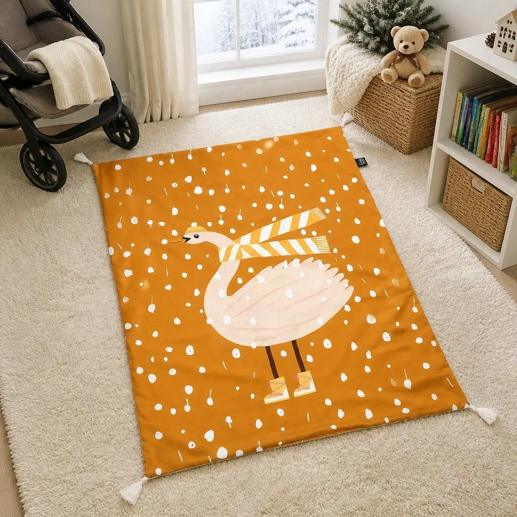 Baby Blanket Cotton Minky Medium Snowflake Sheela Ecru