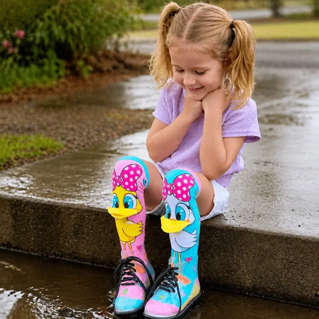 Fluffy Duck Socks for Toddlers 3-5