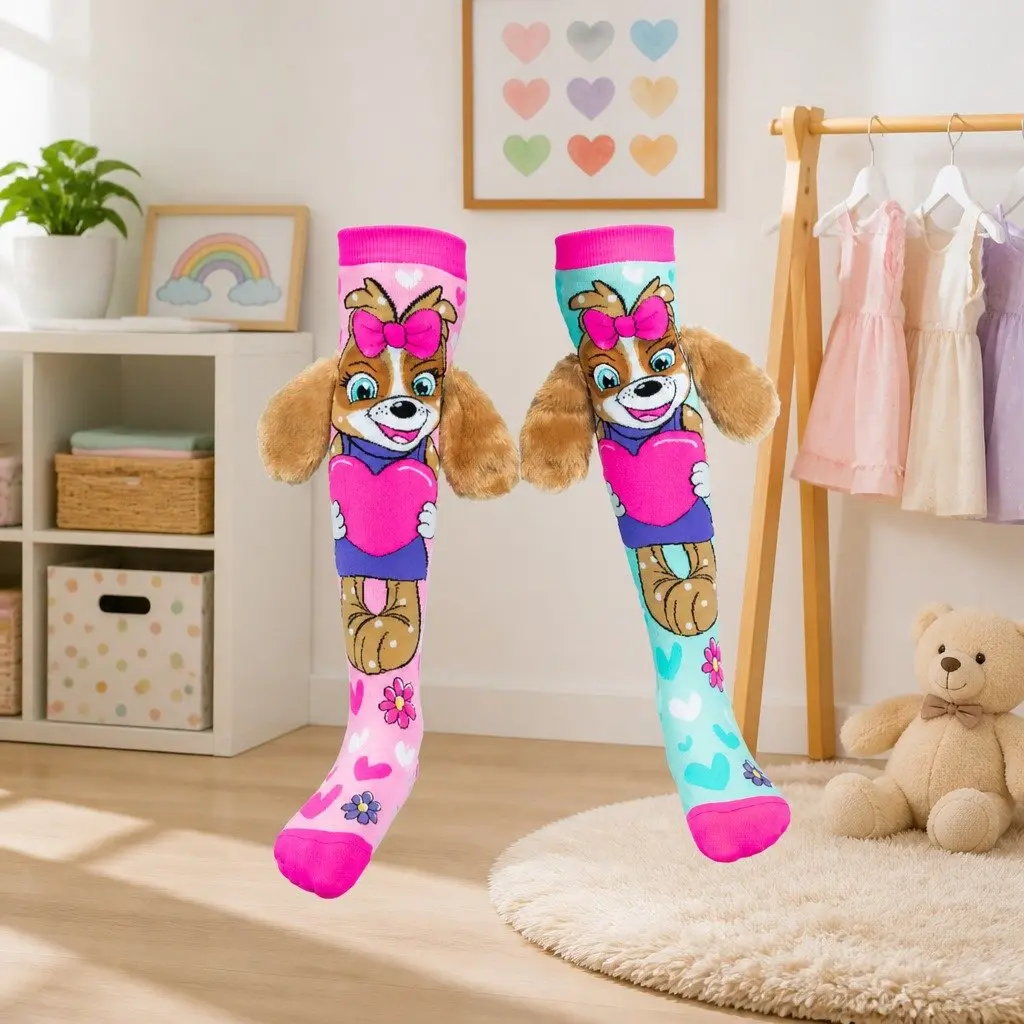 Puppy Love Socks Cotton One Size Colorful