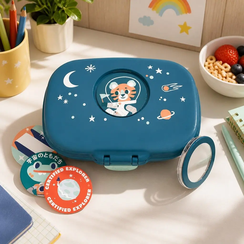 Snack Lunch Box for Kids Compact Portable School Picnic Food Container