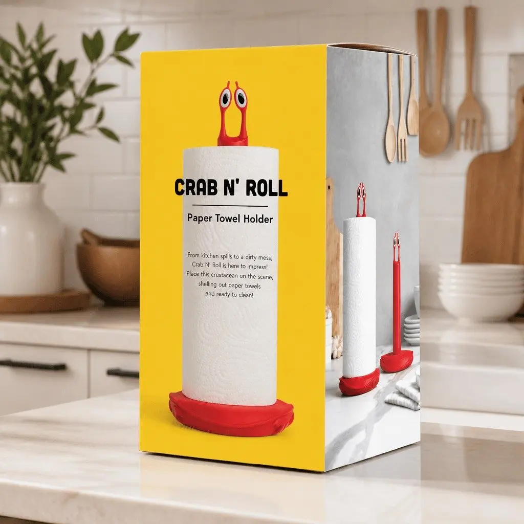 Paper Towel Holder Crab Design Kitchen Roll Dispenser Countertop Storage