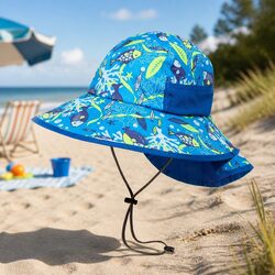 Kids Play Hat UPF50+ Sun Protection Aquatic Small 6-24 Months Breakaway