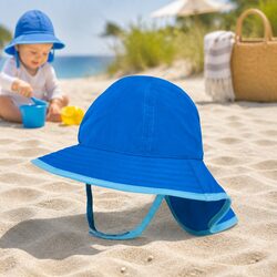 Electric Blue Infant Sun Sprout Hat UPF50+ 6-12 Months