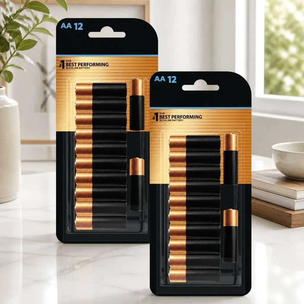 High Performance AA Alkaline Batteries 1.5V Dual Pack 24 Count