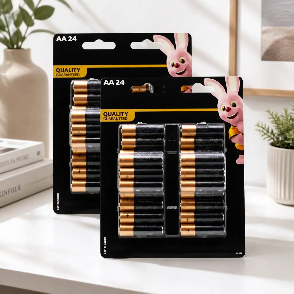 AA Alkaline Batteries 48 Pack Long Lasting Power Household Electronics