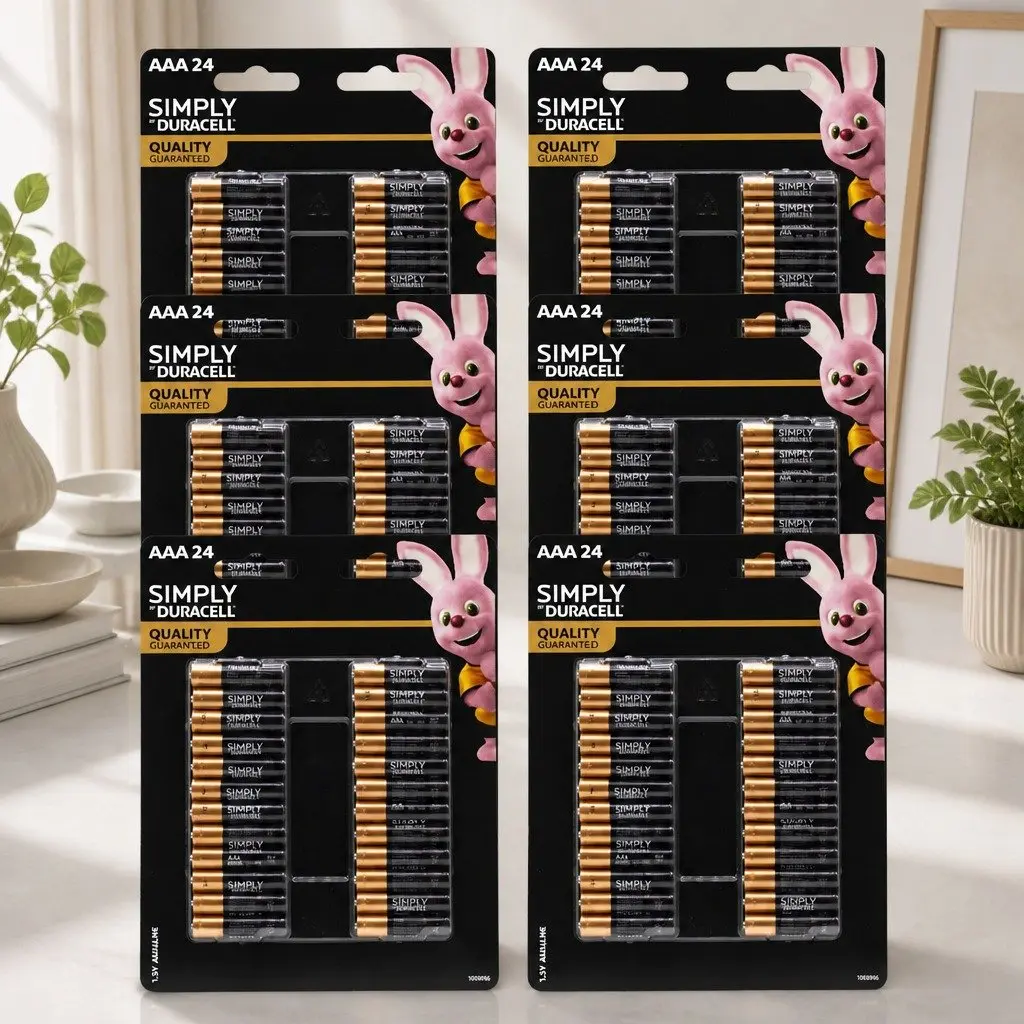AAA Alkaline Batteries 24 Pack Long Lasting Power Household Electronics