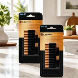 High-Drain AAA Alkaline Batteries for Lasting Power 2x 12pk