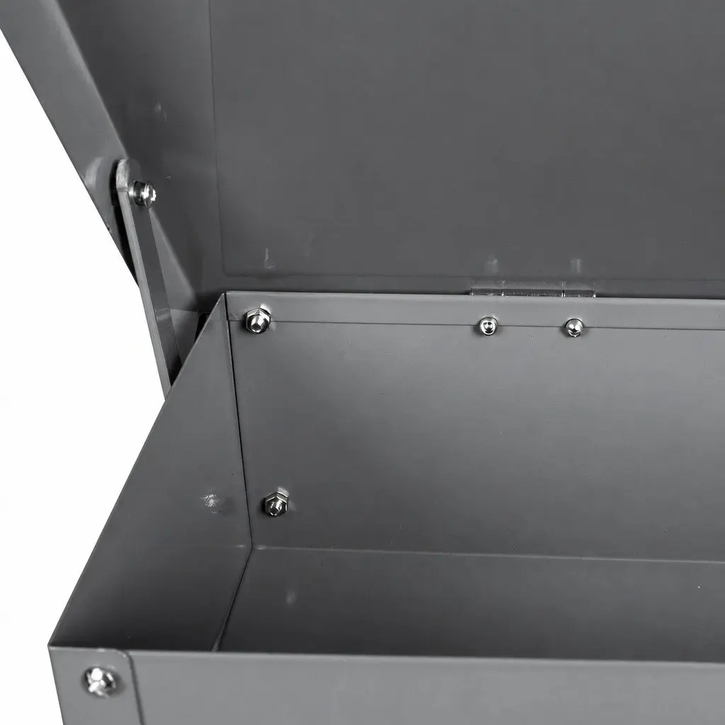 Automatic Chicken Feeder Galvanized Steel 10KG Silver
