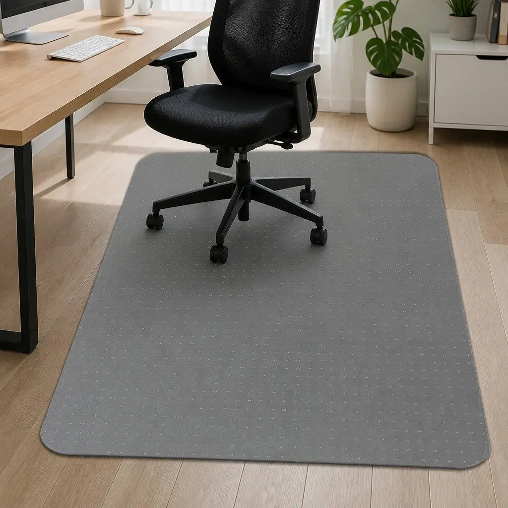 Chair Mat PVC 120x90cm Black Gripper