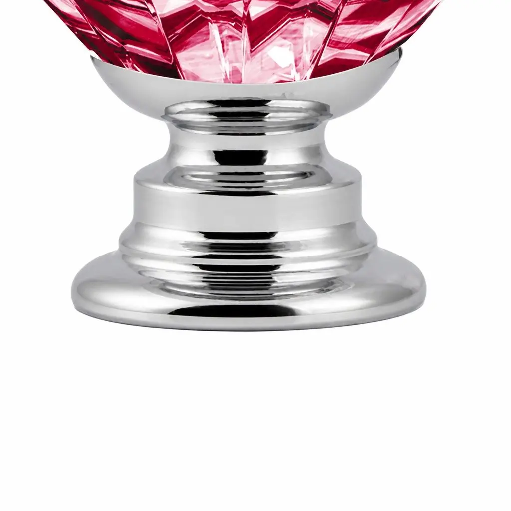 16 Piece Crystal Diamond Cabinet Knobs 30mm Red Alloy Chrome