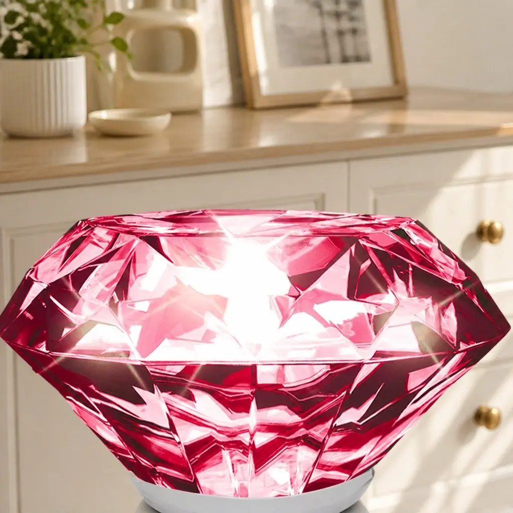 16 Piece Crystal Diamond Cabinet Knobs 30mm Red Alloy Chrome