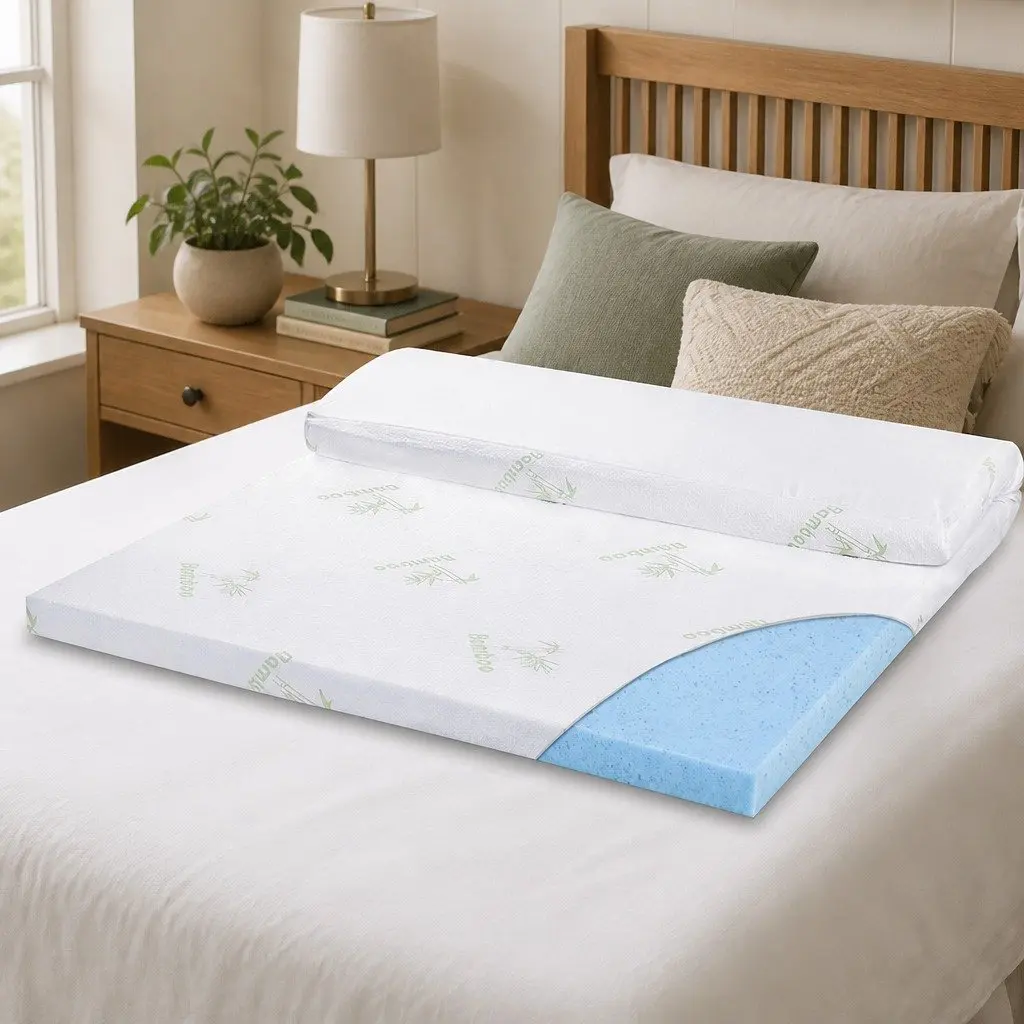 King Single 5cm Memory Foam Mattress Topper with Gel