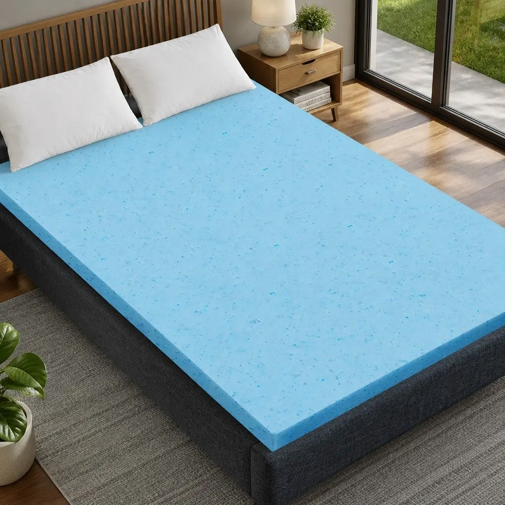 King Single 5cm Memory Foam Mattress Topper with Gel