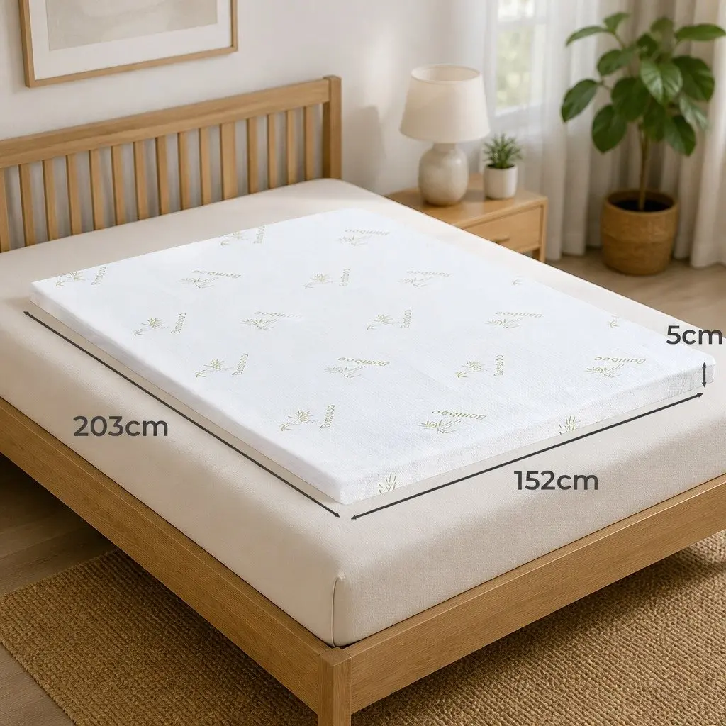 Queen Size 5cm Cool Gel Infused Memory Foam Topper