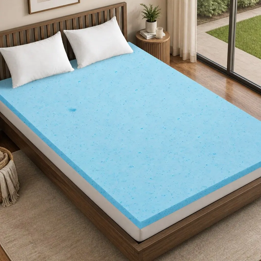 Queen Size 5cm Cool Gel Infused Memory Foam Topper