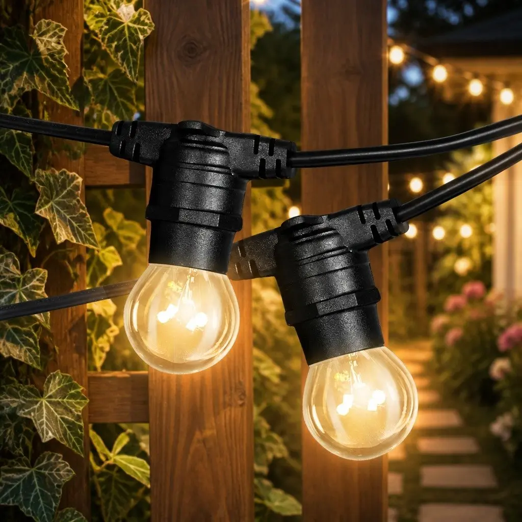 Festoon String Lights PVC 38M Warm White Indoor Outdoor Decoration