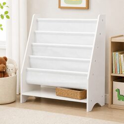 Sturdy 4-Tier Kids Bookshelf for Safe Storage