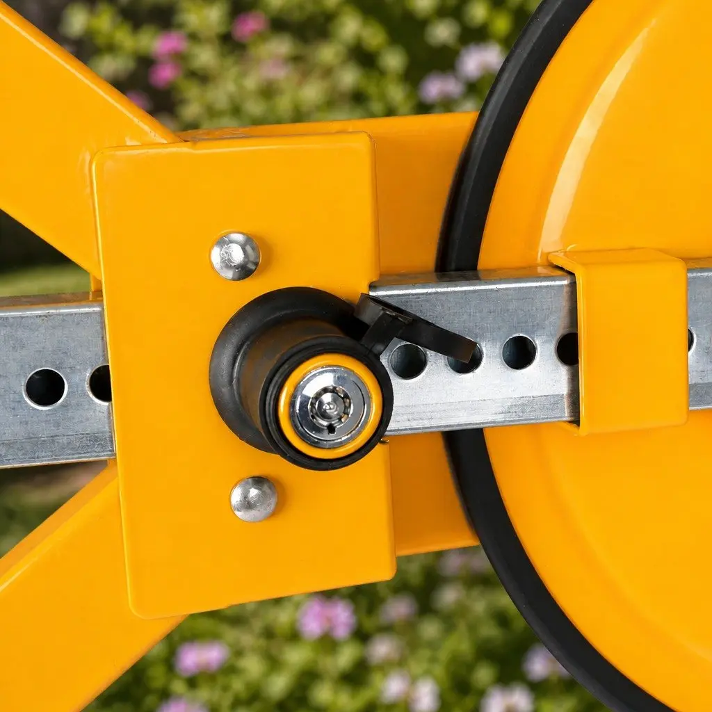Wheel Lock Clamp Steel 59cm x 40cm x 30cm Yellow
