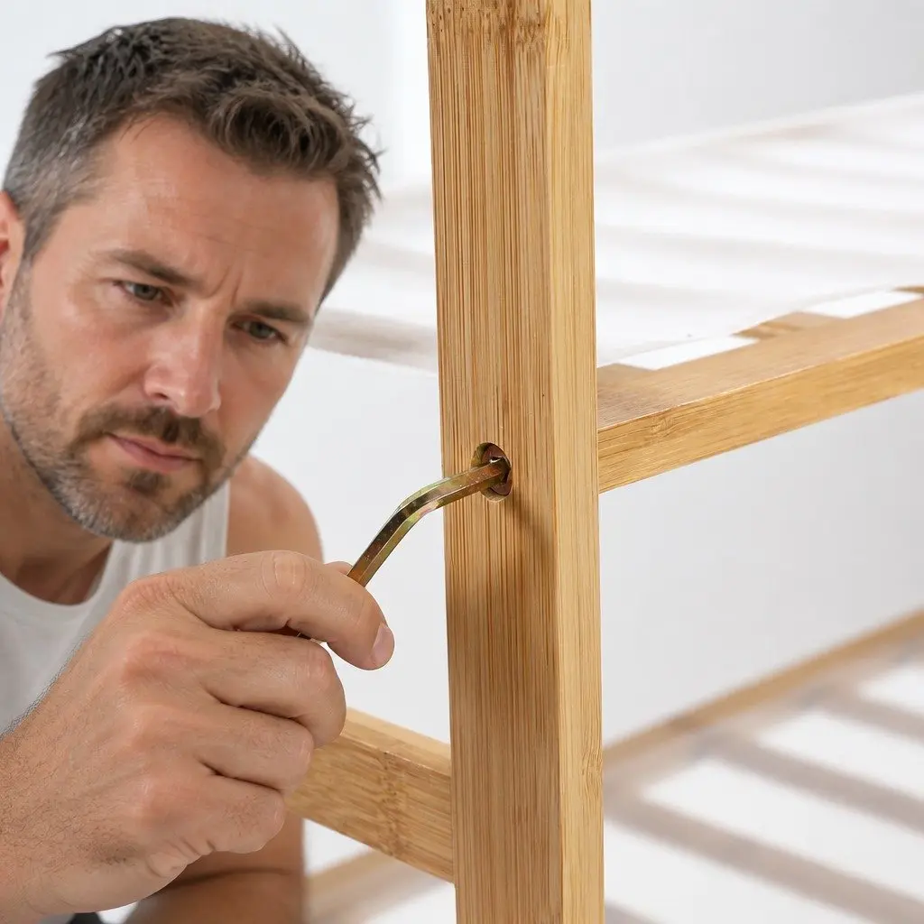 Bamboo Shoe Rack with 4 Tiers for Easy Storage