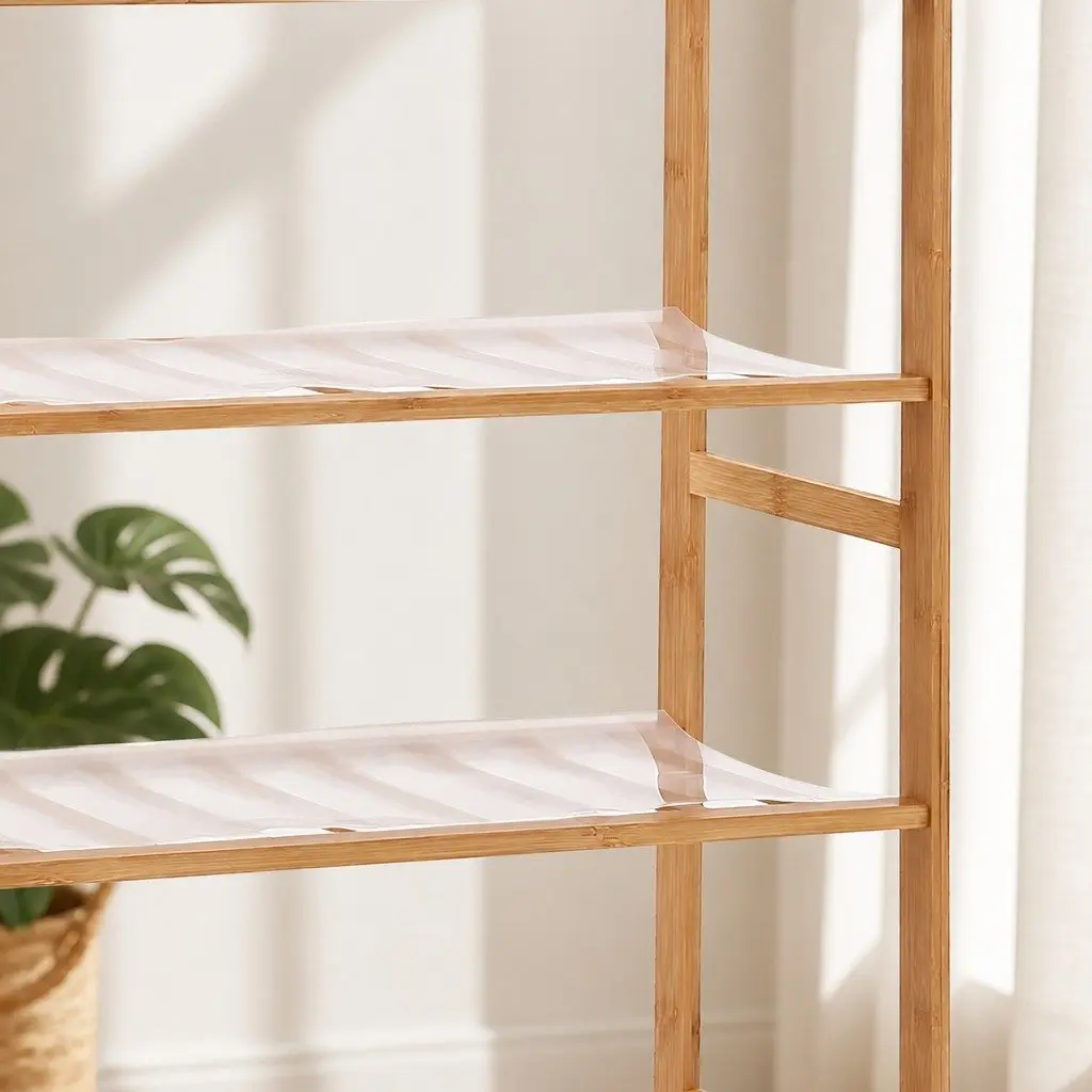 5-Tier Bamboo Shoe Rack 80cm for Organizing