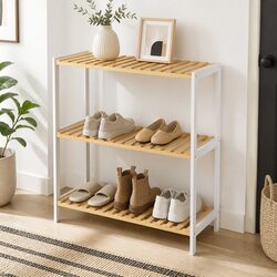 3-Tier Bamboo Storage Rack with Durable Design