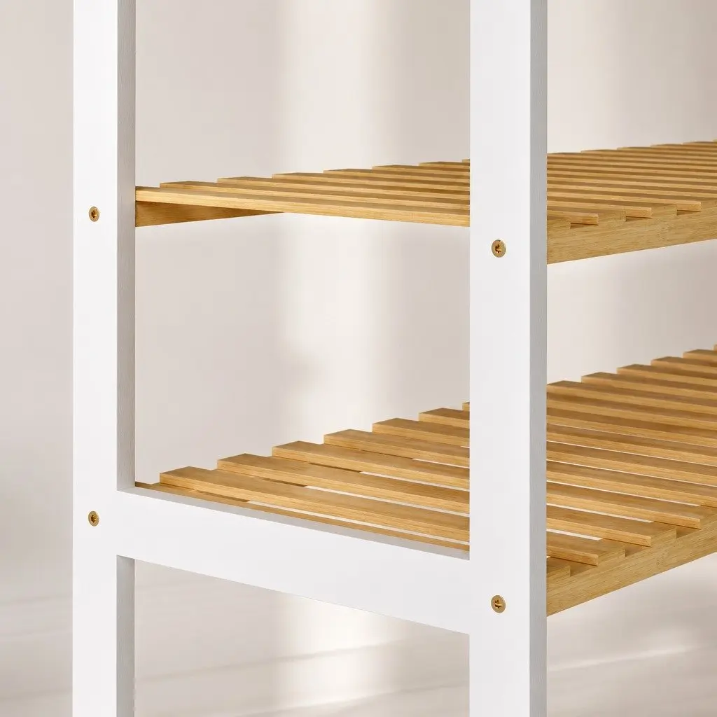 Bamboo Storage Rack 3 Tier Shelf Organiser Shoe Plant Display Stand