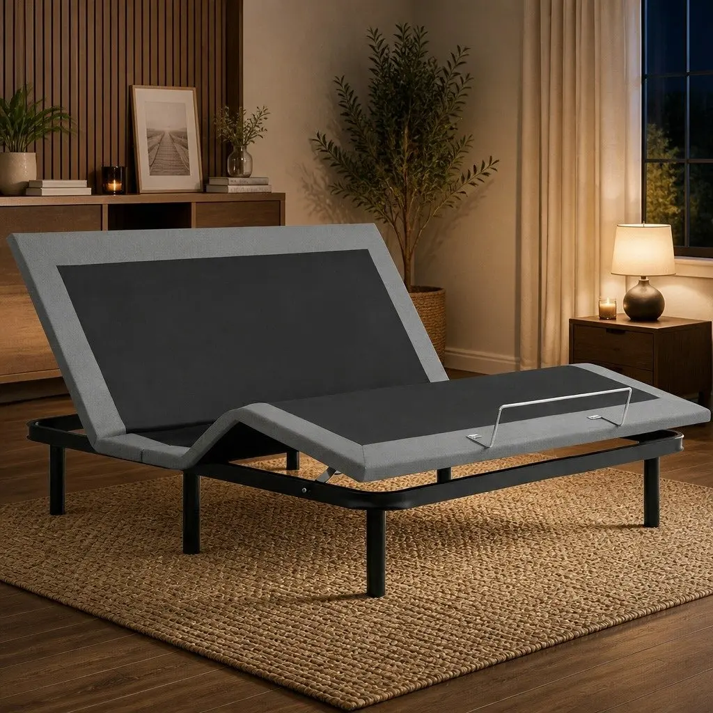 Adjustable Electric King Bed Frame with Wireless Remote