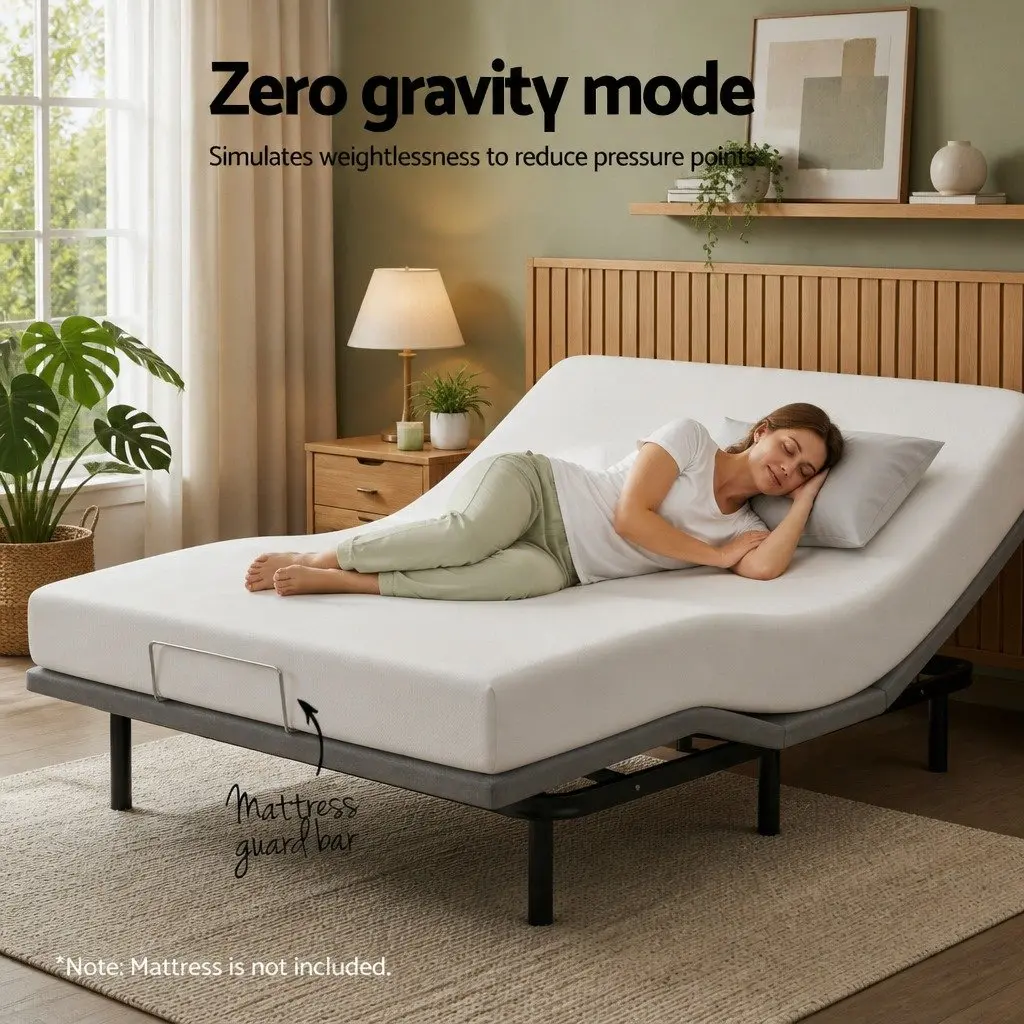 Adjustable Electric King Bed Frame with Wireless Remote