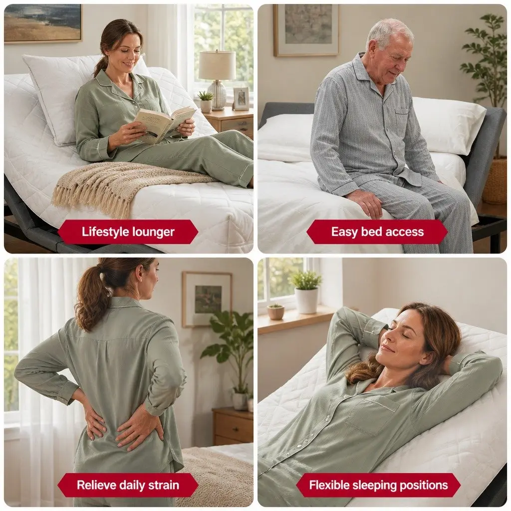 Adjustable Electric King Bed Frame with Wireless Remote