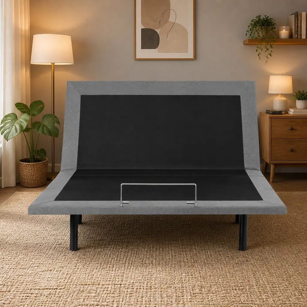 Queen Size Adjustable Electric Bed Frame with Wireless Remote