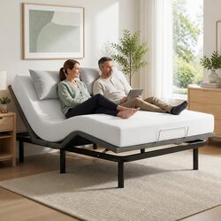 Queen Electric Adjustable Bed Frame with Remote & Mattress