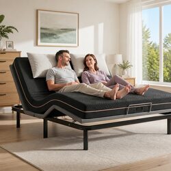 Premium King Size Adjustable Bed Frame with Memory Foam Mattress