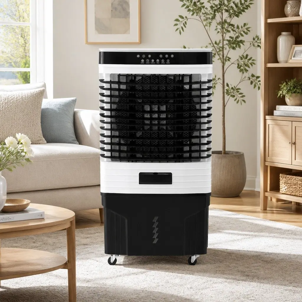 Evaporative Air Cooler 60L Tank Humidifier Purifier White Black