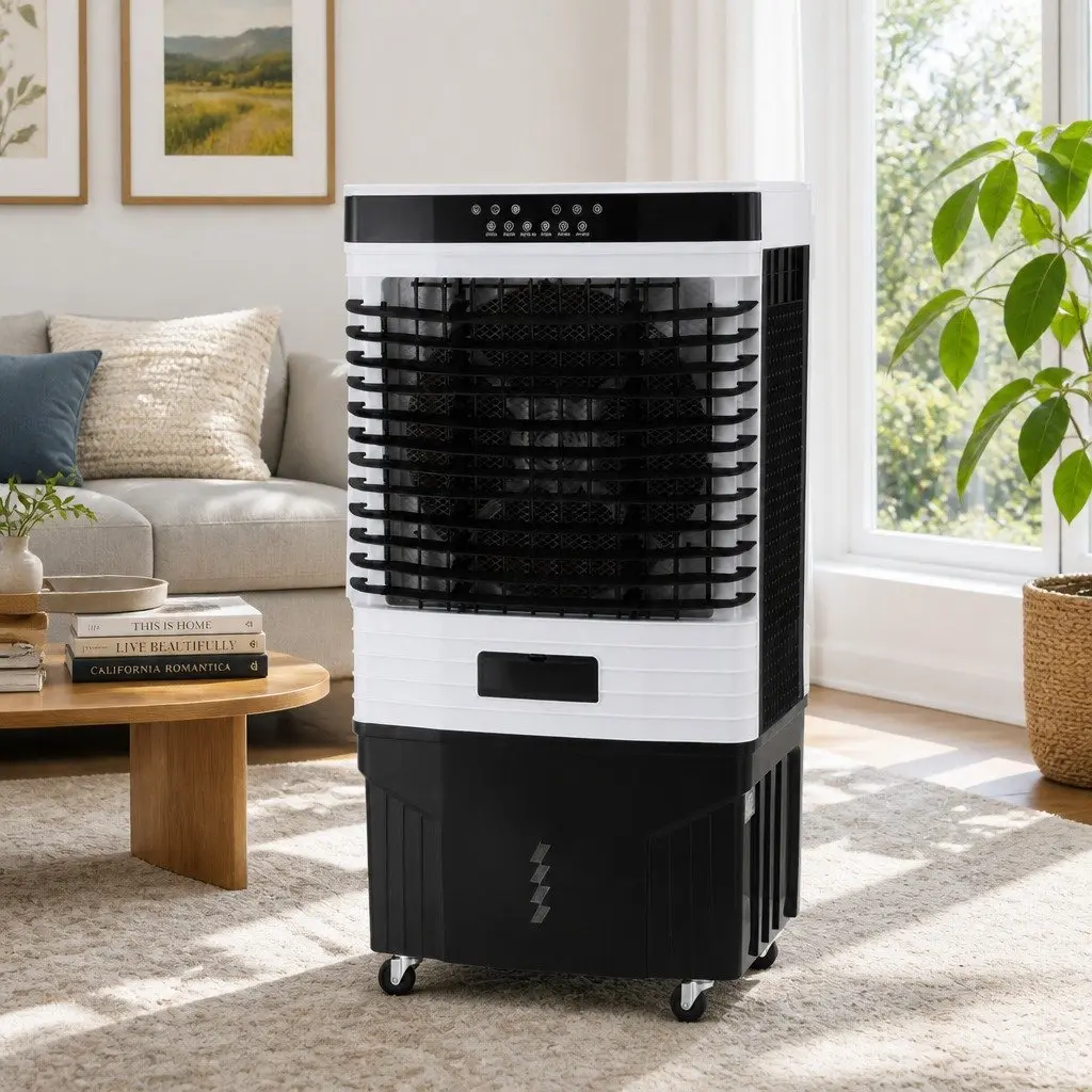 Evaporative Air Cooler 60L Tank Humidifier Purifier White Black