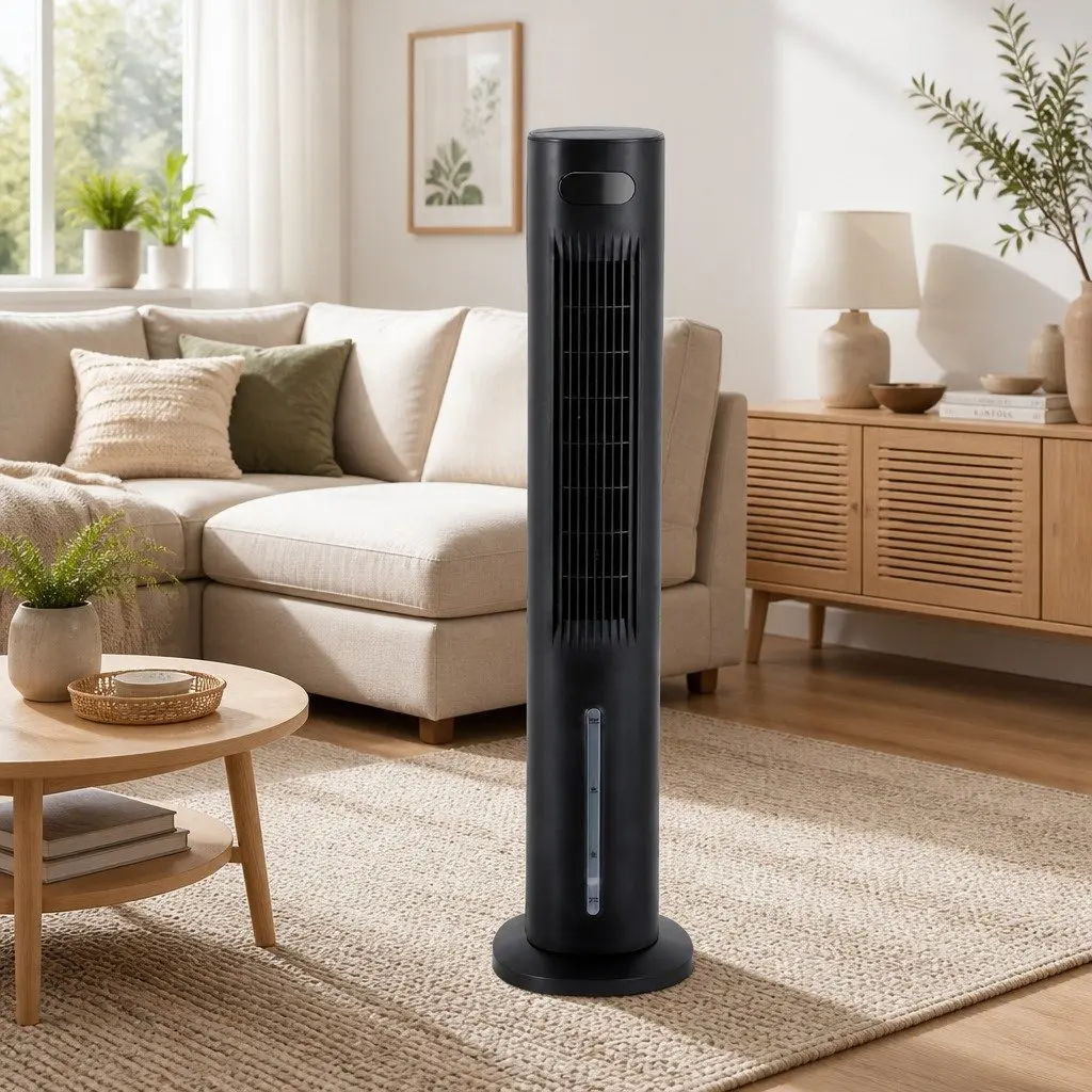 Evaporative Air Cooler 7L Water Tank Black 4-in-1 Fan Humidifier Purifier Remote Control