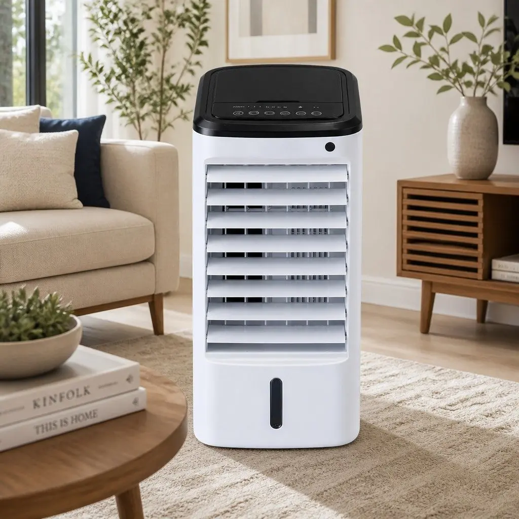 Evaporative Cooler 4L Tank Humidifier Fan Remote Control White