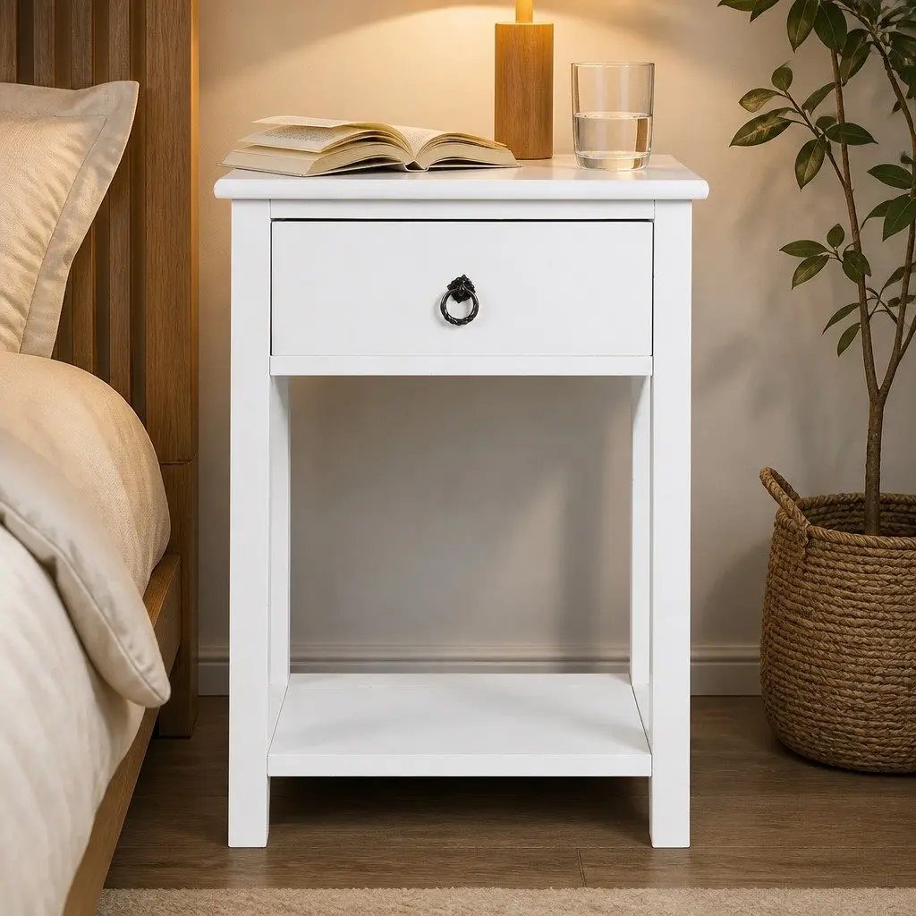 Nightstand Set of 2 with Drawers for Storage