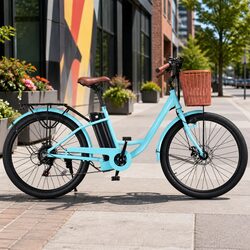 26" Electric City Bike with High-Quality Features
