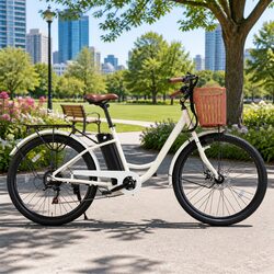 Durable Electric City Bike 26" with Brushless Motor
