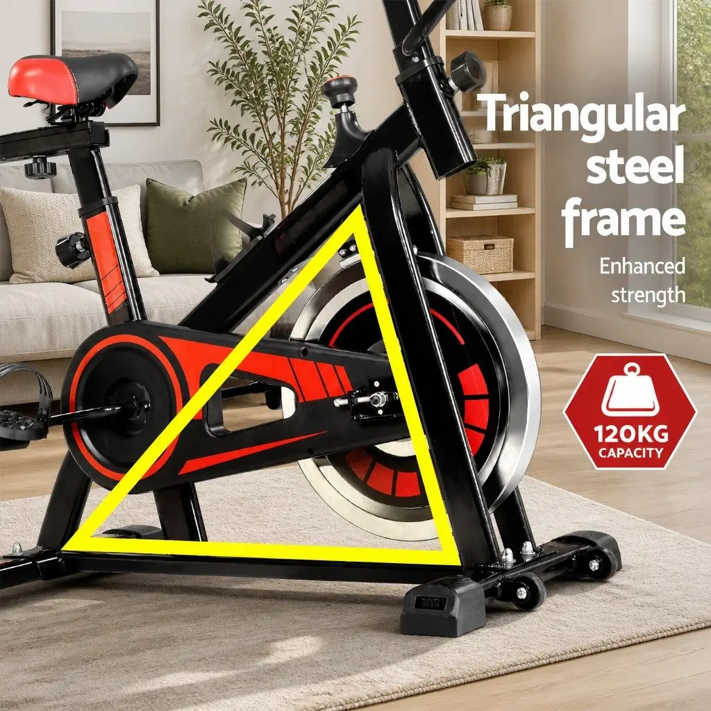 Exercise Bike Powder-coated Steel 102cm x 48cm x 113cm Black