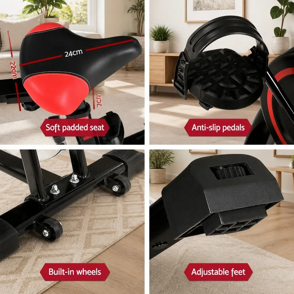Exercise Bike Powder-coated Steel 102cm x 48cm x 113cm Black