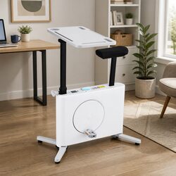 Magnetic Resistance Desk Bike with Adjustable Desktop