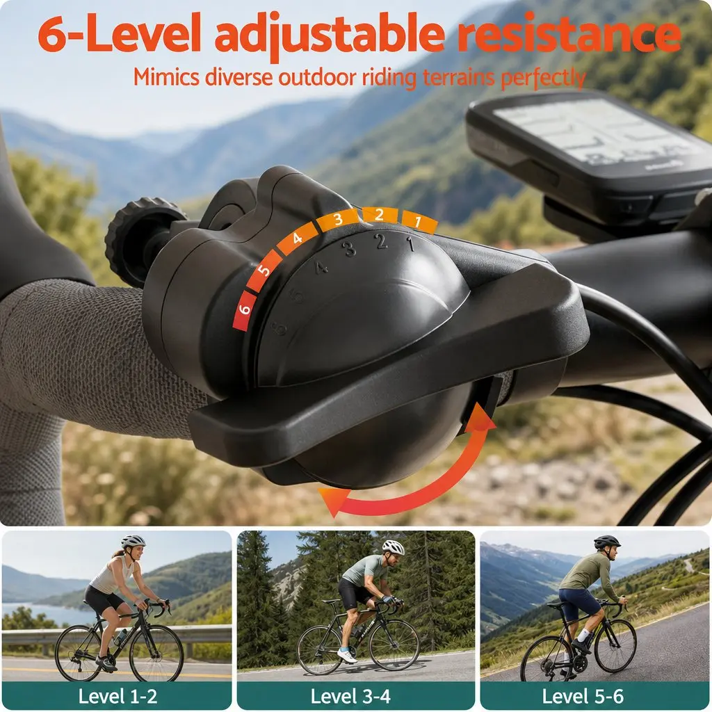 Foldable Bike Trainer Stand with Magnetic Resistance