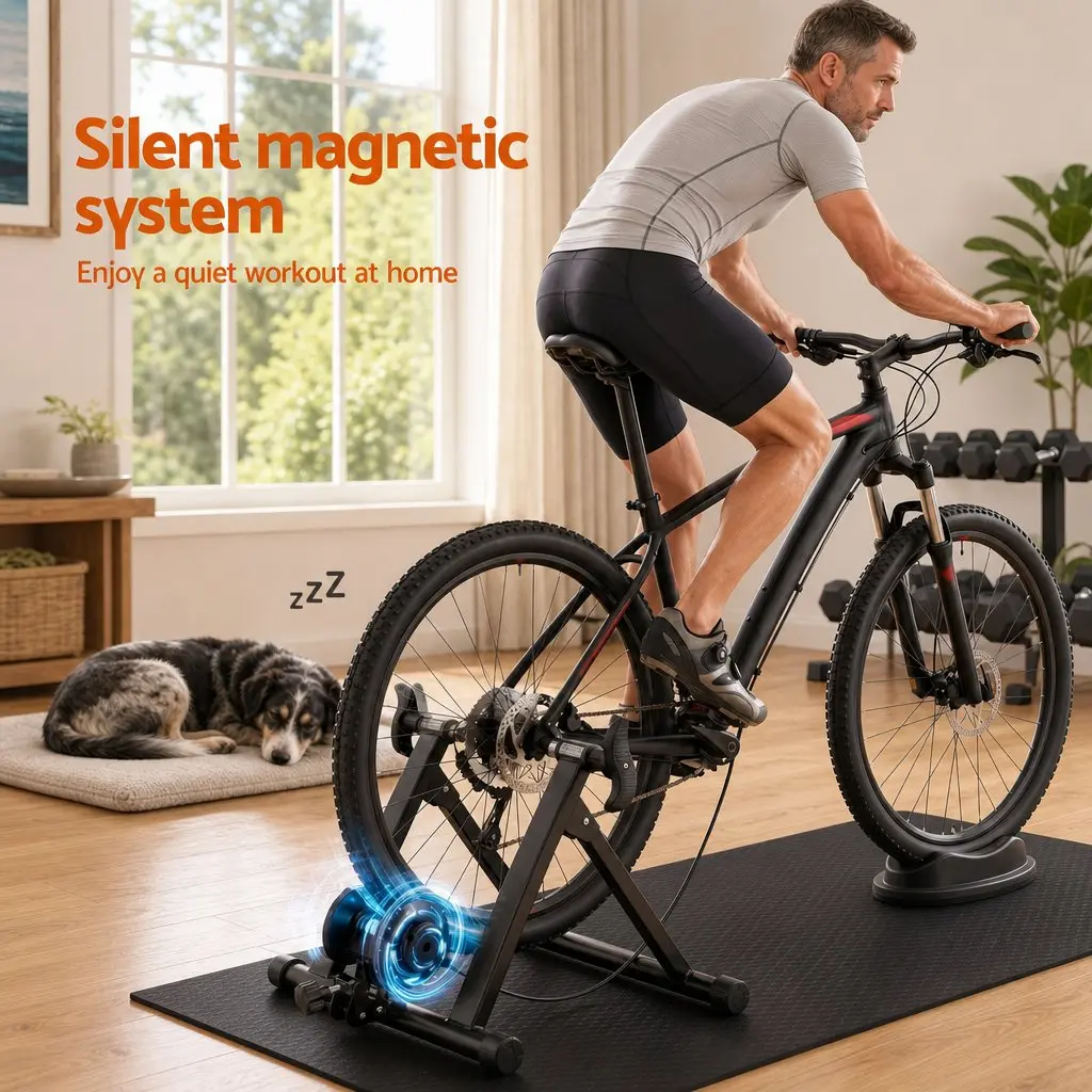 Foldable Bike Trainer Stand with Magnetic Resistance